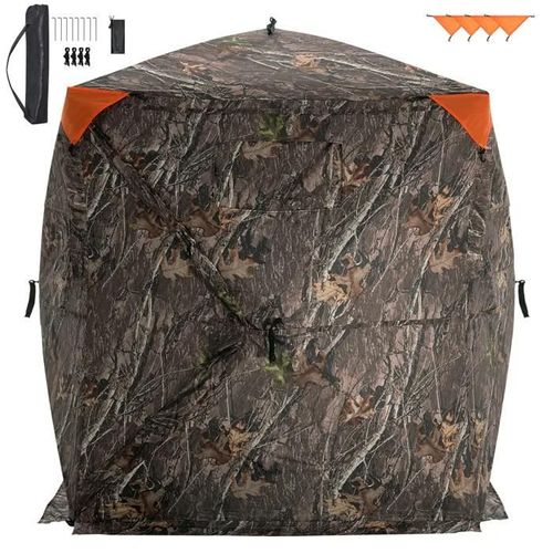 Store De Chasse Transparent 270°-Duoku-Store De Cerf Escamotable Pour 1 À 2 Personnes-Avec Sac De Transport, Tente Portable