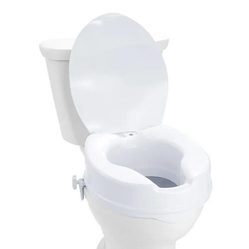 Siège De Toilette Surélevé-Duoku-Hauteur De 4 Po-Capacité De 300 Lb-Rehausseur De Toilette Universel-Pour Personnes Âgées 