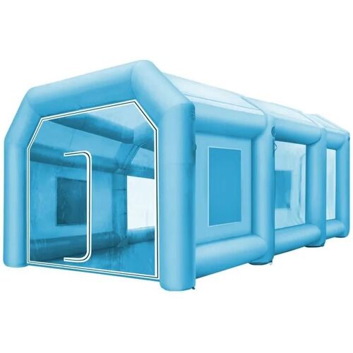 Tente Gonflable-Duoku-Cabine De Pulvérisation Gonflable 8x4x3 M-Cabine De Peinture Personnalisée Pour Voitures, Avec 2 Souffleurs