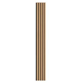 Panneaux Acoustiques en Lattes de Bois-Duoku-7,9 x 94,5 pouces-MDF pour une Décoration Moderne-Réduction du Bruit-Chêne Noir