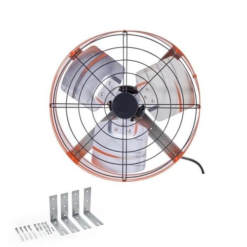 Ventilateur de Pignon-Duoku-Ventilateur D'extraction de Grenier de 15 Pouces, Orange vif-Débit de 1650 pi³/min