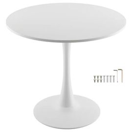 Table À Manger Ronde-Duoku-80 X 80 X 72,5 Cm-Table De Salle À Manger En Bois Pour 2 À 4 Personnes-Meuble Circulaire Moderne