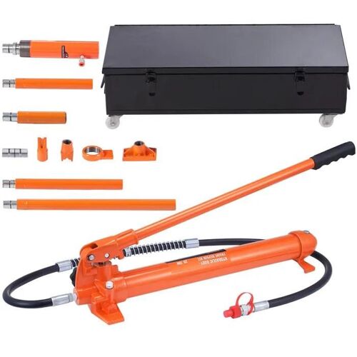 Kit d'Alimentation Portable-Duoku-20 Tonnes-Cric Hydraulique avec Tuyau d'Huile de 4,6 pieds-Outil de Réparation