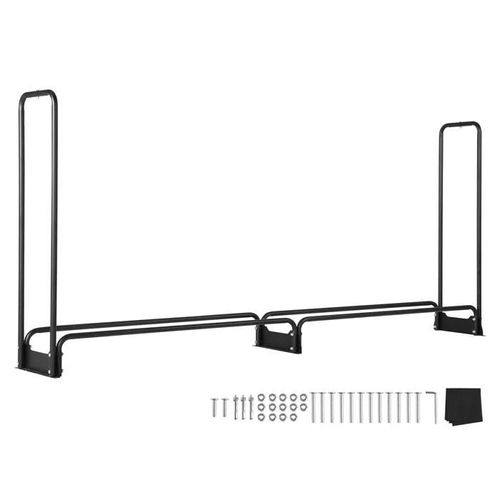 Support À Bois De Chauffage D'extérieur-Duoku-8,5 Pieds Avec Housse Imperméable Oxford 600d-Pour Cheminée, Patio