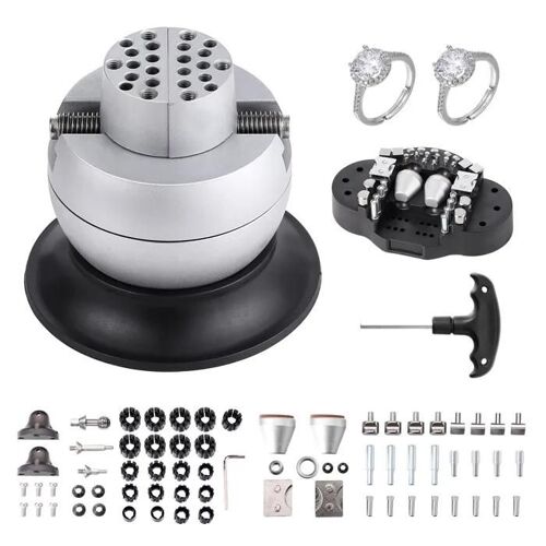 Ball Vise-Duoku-Outil de Réglage de Gravure de 3"-Rotation à 360°-70 Pièces d'accessoires pour Incrustation de Pierres Précieuses
