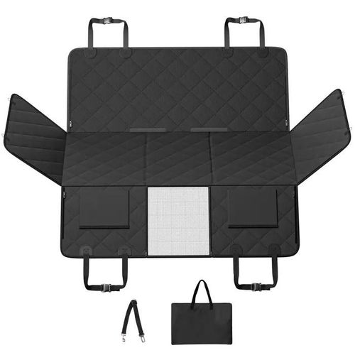 Housse De Siège Arrière-Duoku-Pour Chien 53"X24.8"-Housse De Siège Arrière Pour Chien-Fond Rigide-Avec Fenêtre En Maille