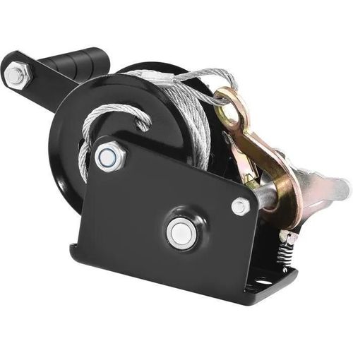 Treuil M=Manuel-Duoku- Capacité De Traction De 800 Lb-Treuil Robuste Pour Remorque De Bateau-Avec Câble En Acier De 33 Pi