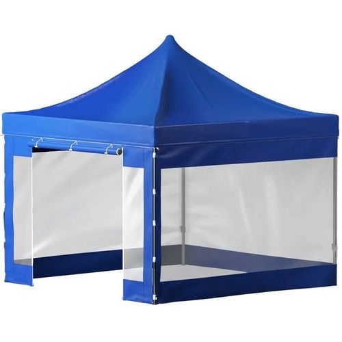 Tente À Auvent - Duoku - 10 X 10 Pi - Parois Amovibles - Sac À Roulettes - Bleu