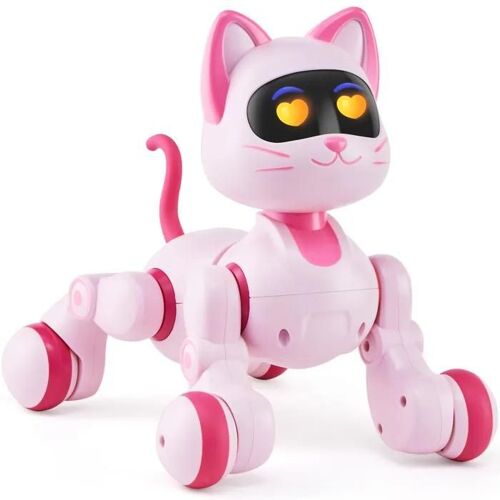 Jouet de Chat Robot Télécommandé-Duoku-Programmable-Interactif Intelligent pour Enfants-Contrôle Tactile Marche, Chante, Danse
