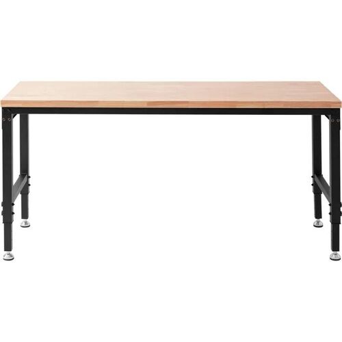Établi Réglable-Duoku-72" x 25"-Hauteur Réglable de 28" à 40"-Charge Maximale de 3000 lb-Dessus en Bois avec Prises de Courant