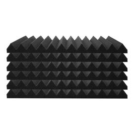 Panneaux en Mousse Acoustique-Duoku-30,5 x 30,5 x 2,5 cm-Panneaux Muraux Insonorisants Haute Densité-Résistants au Feu-Lot de 52