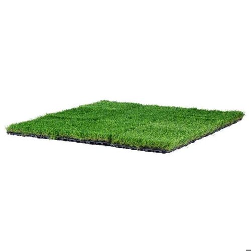 Dalles De Gazon Artificiel Emboîtables-Duoku-Gazon Synthétique-305 X 305 Mm-Avec Tapis Auto-Drainant-Pour Sol Intérieur Extérieur