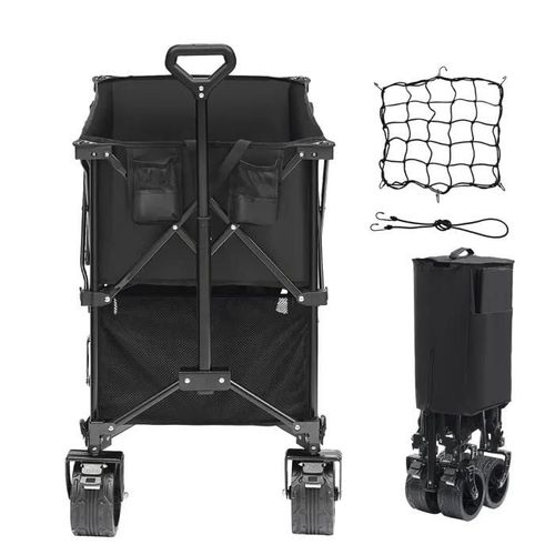 Wagon Pliable - DUOKU - Chariot Pliable 400 L - Roues Tout-Terrain - Charge 204 kg - Camping, Jardin