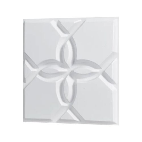 Panneaux Muraux 3d - Duoku - Lot De 33 - 11,81 X 11,81 Po - Pvc Floral - Blanc Mat