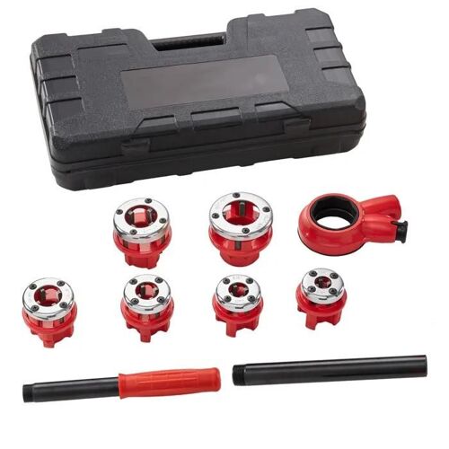 Kit de Filetage de Tuyau à Cliquet-Duoku-1/4" à 1-1/4" NPT-avec 6 Matrices NPT,pour Tuyaux Galvanisés, Aluminium, Fer, Cuivre