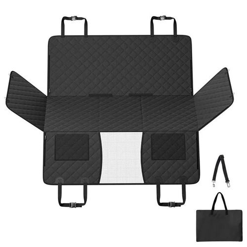 Housse De Siège Arrière-Duoku-Pour Chien 52"X24.8"-Housse De Siège Arrière Pour Chien-Lit À Fond Rigide-Avec Fenêtre En Maille