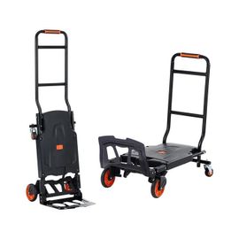 Diable en Aluminium - DUOKU - 2 en 1 - Capacité 136 kg - Pliable - Roues en Caoutchouc