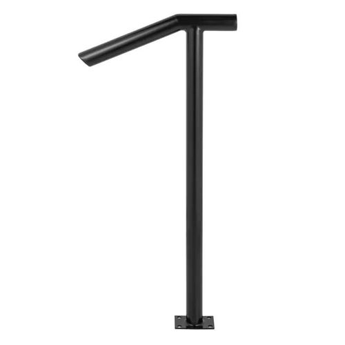 Rampe Ronde en Métal-Duoku-2 Marches-Rampe d'escalier Extérieure-18L x 38H Pouces-Poteau Boulonné Inclus