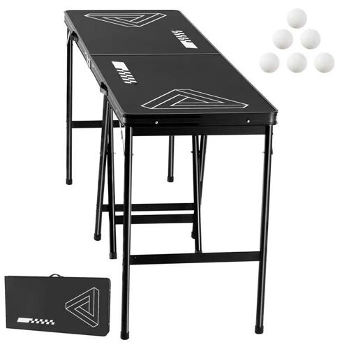 Tableau de Bière-pong - DUOKU - Portable 8 pieds - 6 Balles - Pliable - Extérieur