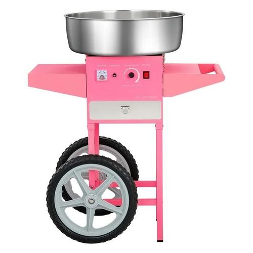 Machine à Barbe à Papa Êlectrique-Duoku-avec Chariot-Appareil à Barbe à Papa Commercial avec Bol en Acier Inox de 52 cm