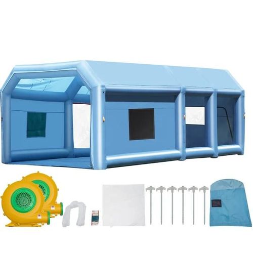 Cabine De Peinture - Duoku - 8,5 X 4,8 X 3,3 M - Souffleurs Puissants - Filtre Inclus - Bleu