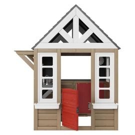 Maisonnette De Jeu En Bois-Duoku-Pour Enfants De 2 À 10 Ans-Maisonnette De Jardin Avec Porte-Fenêtre-Gril-Êvier Et Cuisinière