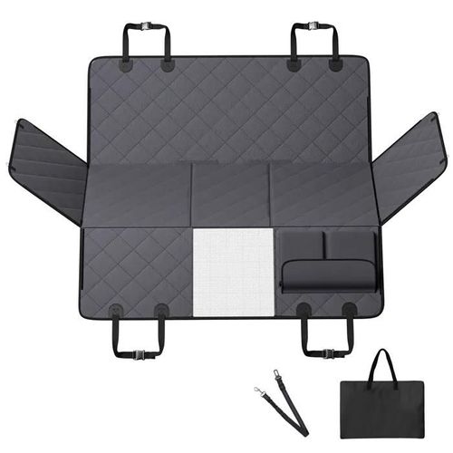 Extension De Siège Arrière Pour Chiens-Duoku-Fond Dur Imperméable-Fenêtre Et Poche En Maille-Pour Voiture/Véhicule Utilitaire