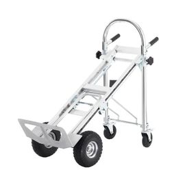 Chariot Utilitaire - DUOKU - Diable en Aluminium 4 en 1 - Capacité 454 kg - Pliable - Roues en Caoutchouc