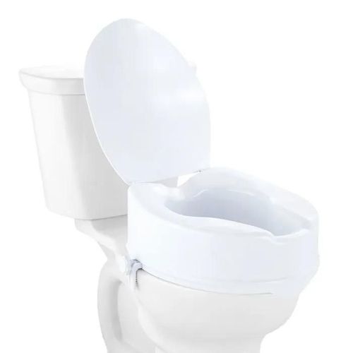 Siège De Toilette Surélevé-Duoku-Hauteur 12,7 Cm-Capacité 136 Kg-Rehausseur Toilette Universel-Pour Personnes Âgées 