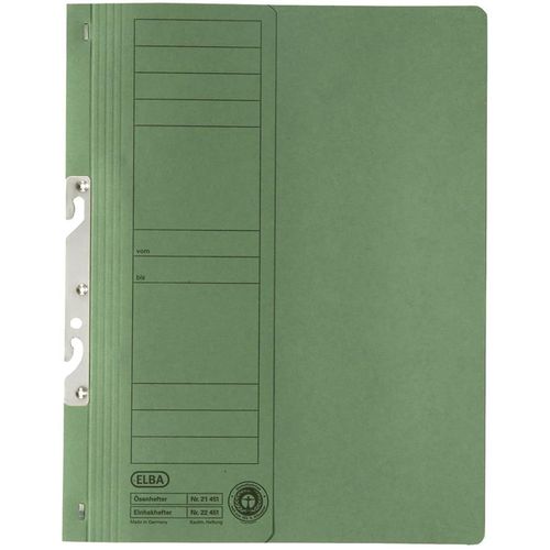 Elba Lot De 50 Chemises Suspendues À Crochet, En Carton, Demi Couverture, Vert