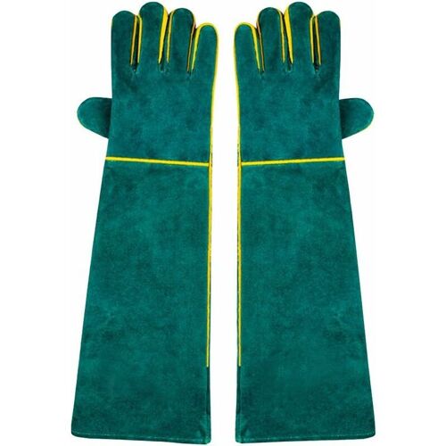 1 Paire de Gants de Soudure,58 cm Longueur de l'epaule Split Vachette,double en Mousse,TIG Soudeurs,BBQ,Jardinage,Rechaud,cheminee goodnice