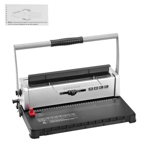 Machine À Relier Manuelle En Spirale-Duoku-Relieuse À 34 Trous Pour 120 Feuilles-Relieuse Perforée A-Pour Format Lettre, A4, A5
