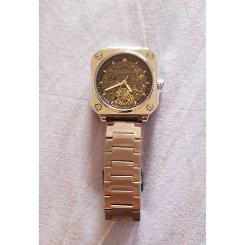 Montre Automatique Rectangulaires En Acier