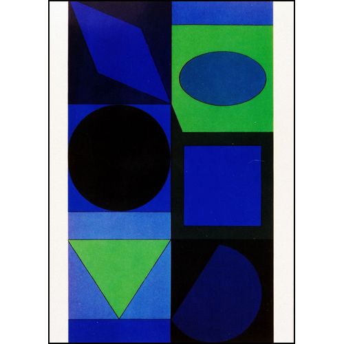 Vasarely Victor Lot 3 Cartes Postales Tableaux Peinture