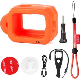 Boîtier Flottant pour GoPro Hero 12/11/10/9 Noir,Accessoire Flotteur pour Les Sports Nautiques,Le Surf,la Natation et la Plongée