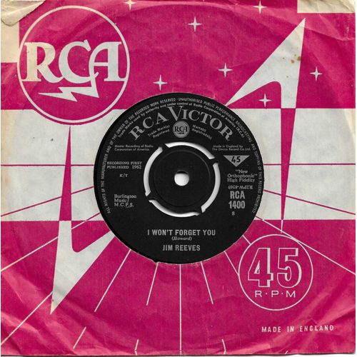 Jim Reeves : I Won'T Forget You (Howard) / A Stranger'S Just A Friend (Gibson) From The Film "Kimberley Jim"