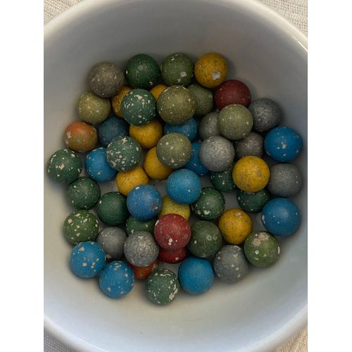 Billes vintage - 50 billes en terre