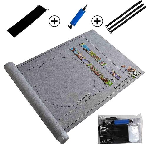 Tapis de rouleau de puzzle en feutre portable ¿ Rangement de puzzle pour jusqu'à 1, tapis de puzzle