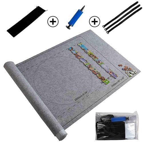 Tapis De Rouleau De Puzzle En Feutre Portable ¿ Rangement De Puzzle Pour Jusqu'à 1, Tapis De Puzzle