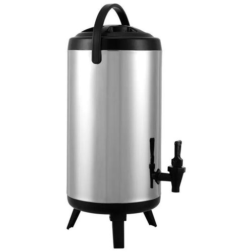 Distributeur de Boissons Isotherme - DUOKU - 2,4 Gallons - Acier Inoxydable - Robinet - Qualité Alimentaire
