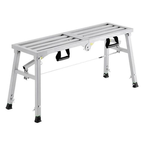 Plateforme Travail-Duoku-Hauteur Réglable à 3 Vitesses-Escabeau Pliable en Acier Allié-Êchafaudage Portable