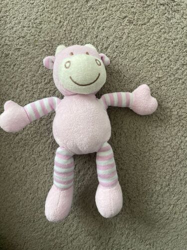 Doudou Peluche Vache Raye Rose Friends Soft