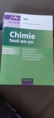 "Pcsi Chimie Tout-En-Un" - Édition Dunod