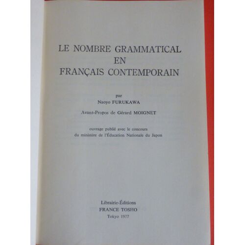 Le Nombre Grammatical En Français Contemporain