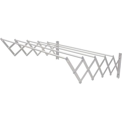 jum-Étendoir ExtensibleMural Niza | Fabriqué En Aluminium De Haute Résistance | Finition Inoxydable | Dimensions : 80X14X3Cm | Étendoir À Linge Pliable | Étendoir Extérieur