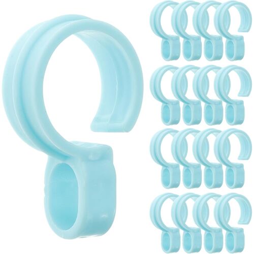 KALANKA-Crochet Coupe-Vent Antidérapant pour Cintres Et Étendoirs Accessoire Léger Et Pratique pour Buanderie Balcon Et Voyage Lot de 25 Crochets Ronds pour Corde À Linge