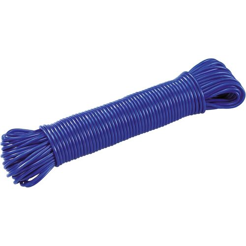 KALANKA-corde à linge 30 m, fil d'étendage coeur polyester et revêtement plastique, fil à linge stable robuste, résistant aux UV et aux intempéries, corde à linge très résistante à la casse