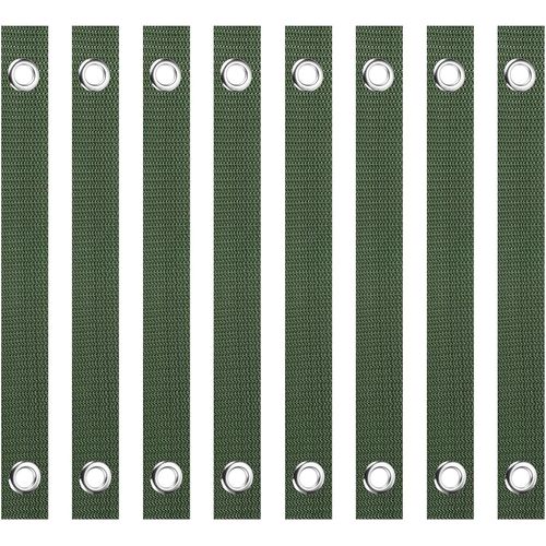 jum-Sangles D'Arbre De 16 Pouces Pour Tuteurer,Lot De 8 Piquets De Soutien D'Arbre,Attaches De Redressement D'Arbre Avec ?illets Pour Les Arbres Nouvellement Plantés,Vert Olive