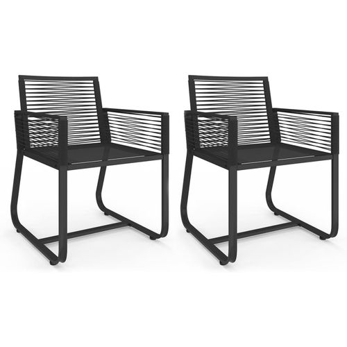 Jum-Lot De 2 Fauteuils De Jardin Odessamétal Et Cordage Noir