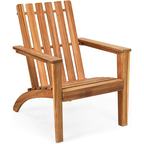 Jum-Fauteuil De Jardin En Bois D¿Acacia,Fauteuil D¿Extérieur Pour Jardin,Fauteuil Large Avec Dossier Confortable Pour Jardin Et Terrasse,Plage,69x73x85cm